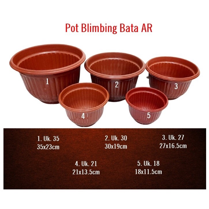 Pot Belimbing Warna Bata 21 AR