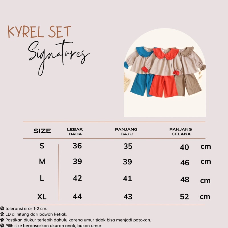 LITTLECAIM - kyrel set | baju anak perempuan