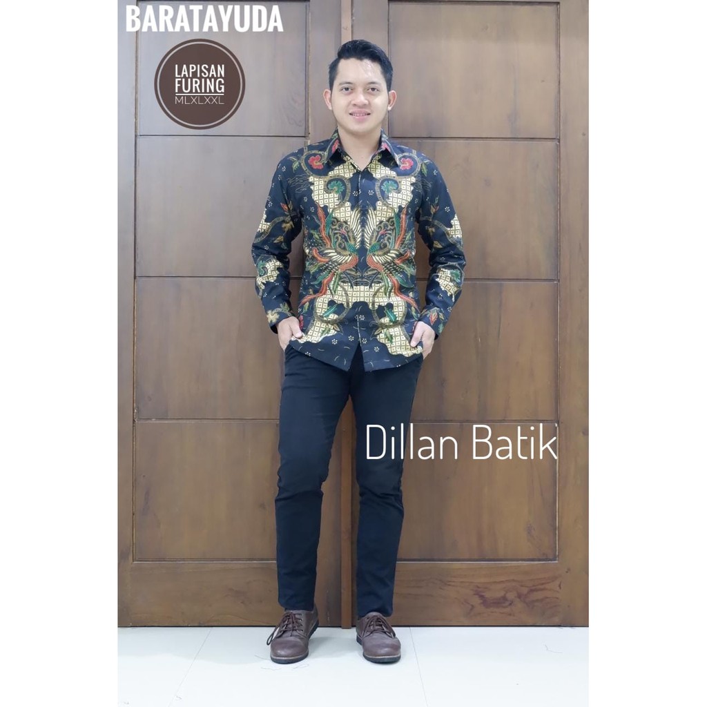 BARATAYUDA DILLAN KEMEJA BAJU BATIK PRIA SOLO LENGAN PANJANG PENDEK LAPIS FURING ATASAN BATIK PREMIUM MODERN KATUN HALUS SEKAR JAGAT SETIYAKI SETYO KENCONO SIMBAR SETO TEJA KUSUMA TIRTA KUSUMA PEKSI NAVY SELING GITARJA PERWIRA MAHESA ARIESWARA HANUNG BIMA