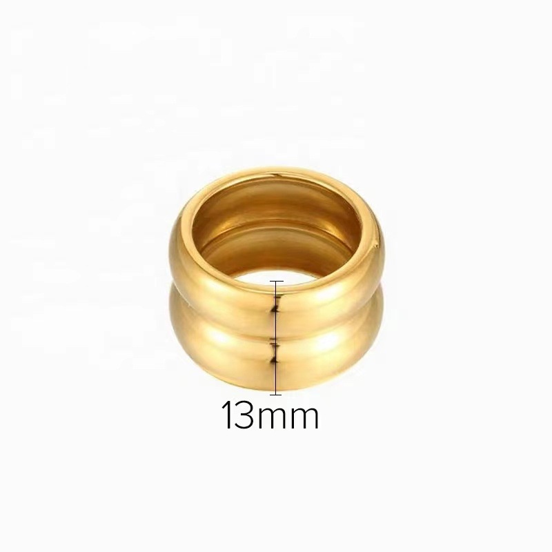 Cincin Baja Titanium Kelas Atas Modis Klasik Perempuan Desain Indah Sederhana Cincin Anti Karat