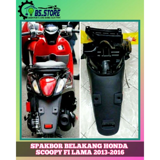 SPAKBOR BELAKANG HONDA SCOOPY FI LAMA 2013 2014 2015 2016 | REAR FENDER SCOOPY FI BOHLAM 2013 2014 2015 2016 | SPAKBOR BELAKANG SCOOPY FI