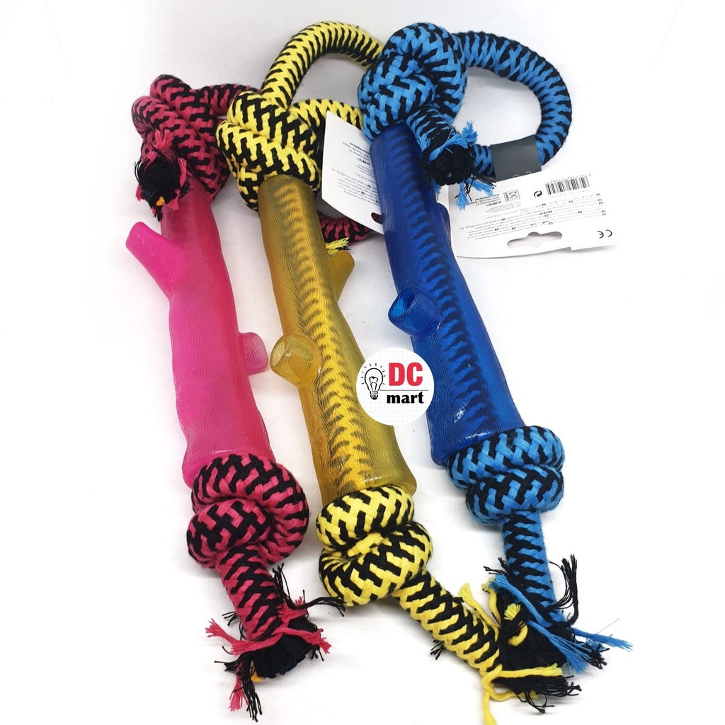 M-Pets TWIST STICK Dog Toy / Mainan Gigit Anjing Tali Anyaman