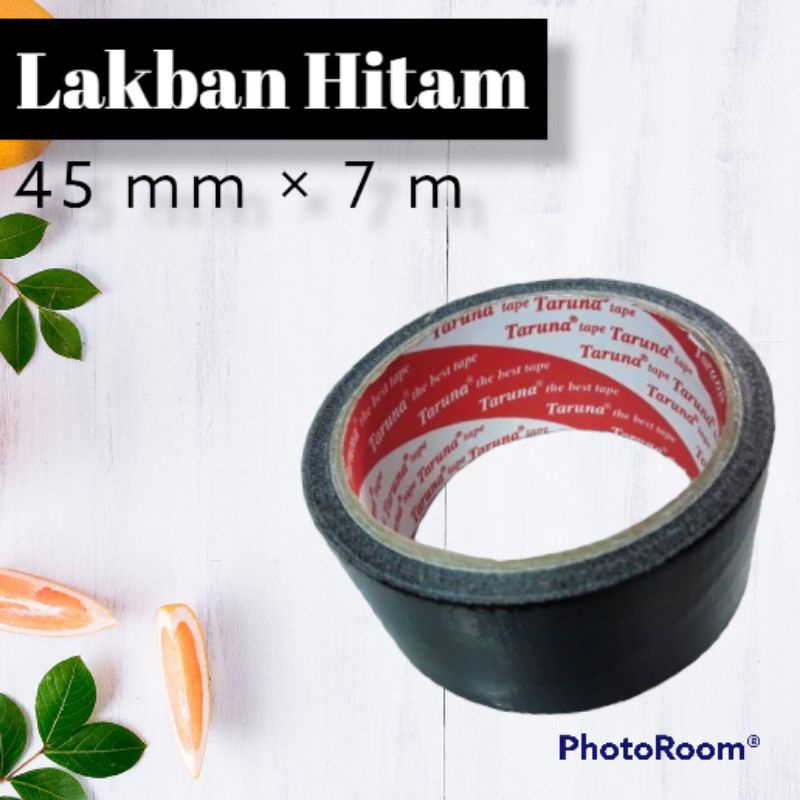 Lakban Hitam Bahan Kain Merk Taruna  45 mm x 7 m Harga Grosir