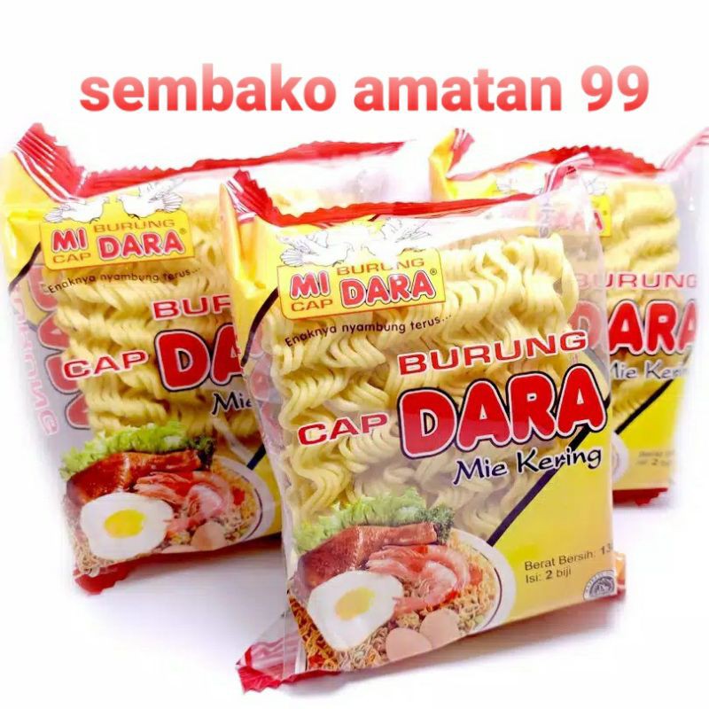 

Burung Dara Mie Kering 136 Gram Warna Merah