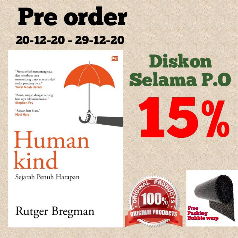 Humand kind: Sejarah Penuh Harapan RUTGER BREGMAN
