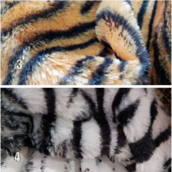Kain bulu rasfur 10mm motif cheetah pelangi loreng zebra jerapah sapi hewan
