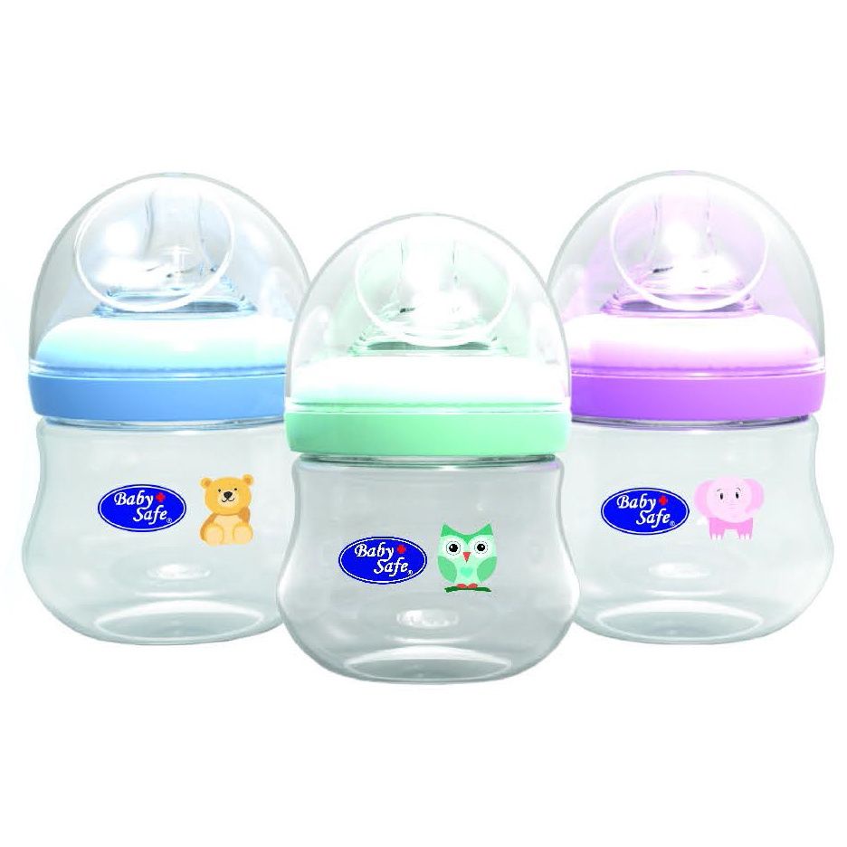 Baby Safe WN04 Wide Neck Bottle 150ml - Botol Susu Bayi RANDOM