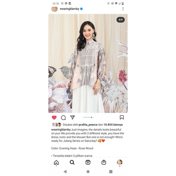 preloved wearing klamby ORI Julang series blouse size S