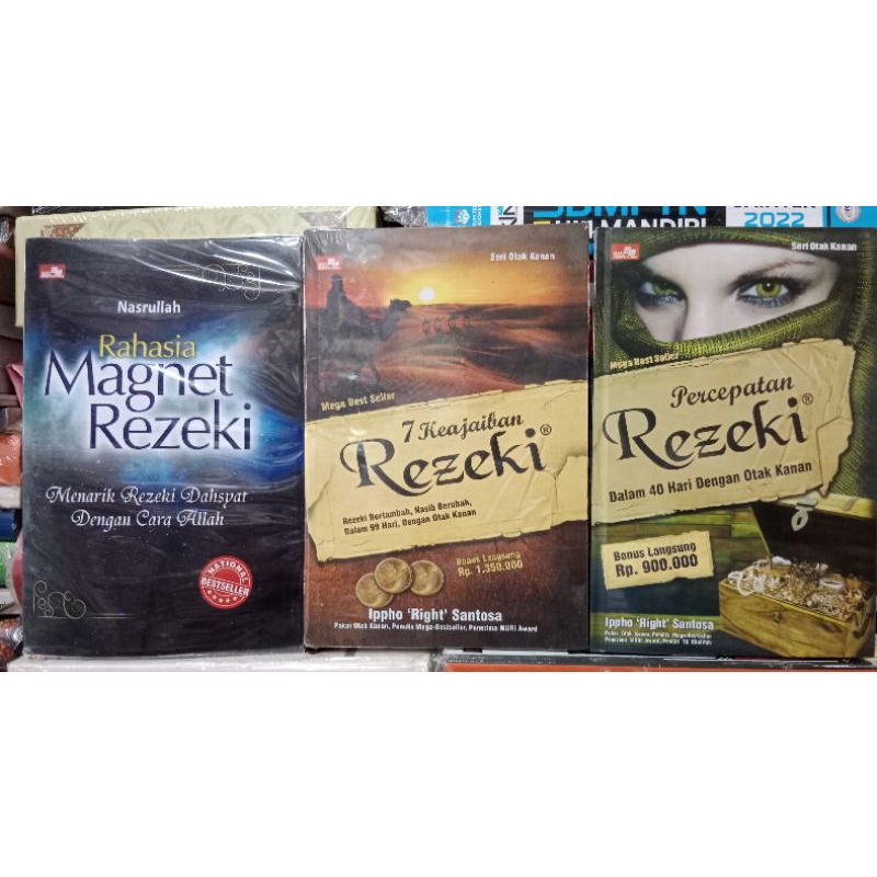 3 buku, Rahasia magnet rezeki, 7 keajaiban rezeki, Percepatan Rezeki