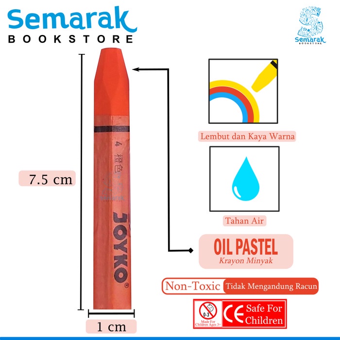 

Nikmati Krayon Tanpa Racun Joyko Titi Oil Pastel [18 Warna] Diskon