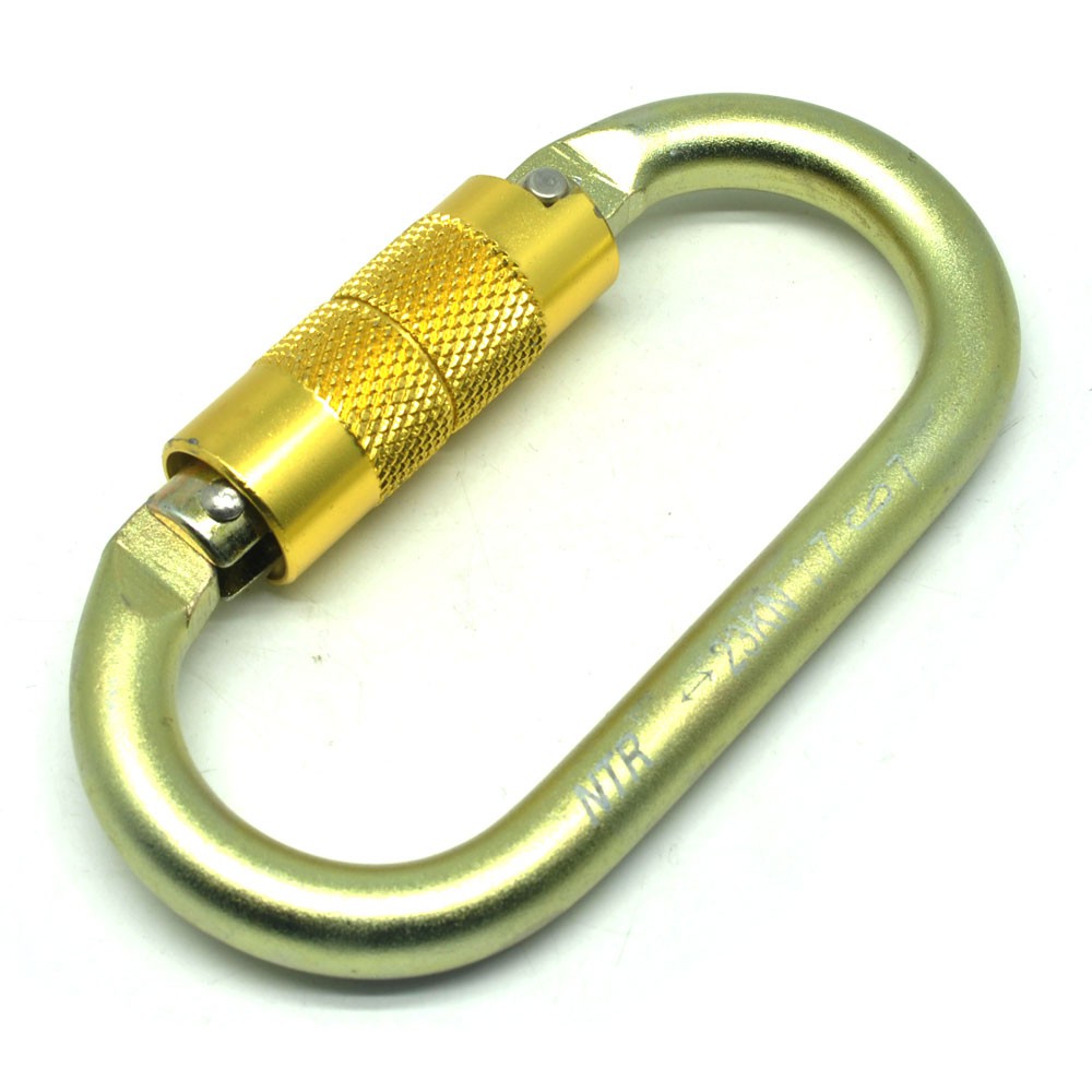 NTR Oval Quick Release Carabiner Automatic Safety Lock - Golden