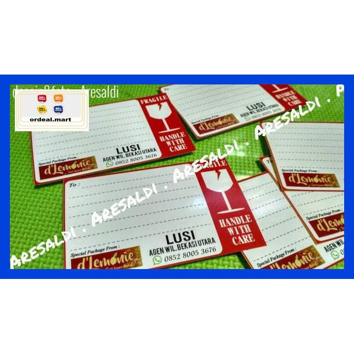 

6Rtiut7- Sticker Pengiriman Online Shop + Fragile 5Ea5W5-
