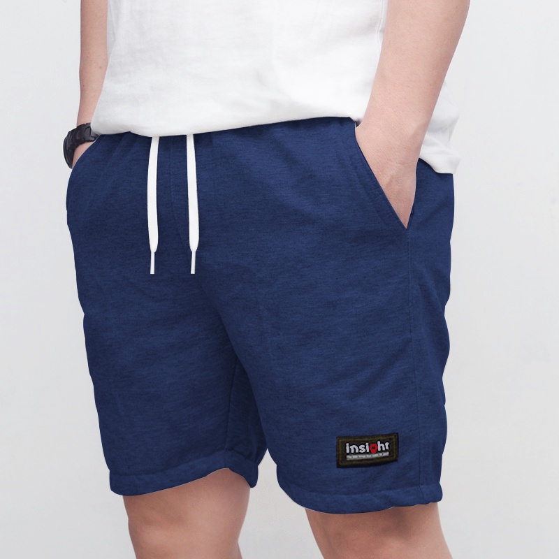 INSIGHTFULLY | Celana Pendek Polos Boardshort  sporty dan kasual span boardshort celana naik gunung  walkshort untuk jalan warna hitam sweatpants tidur