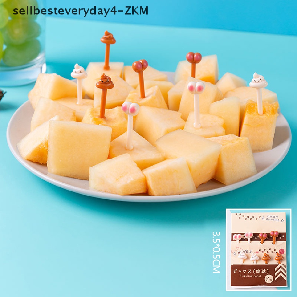 (sellbesteverydayZKM) Set Garpu Buah / Makanan Penutup / Cocktail / Sandwich Model Kartun Untuk Pesta