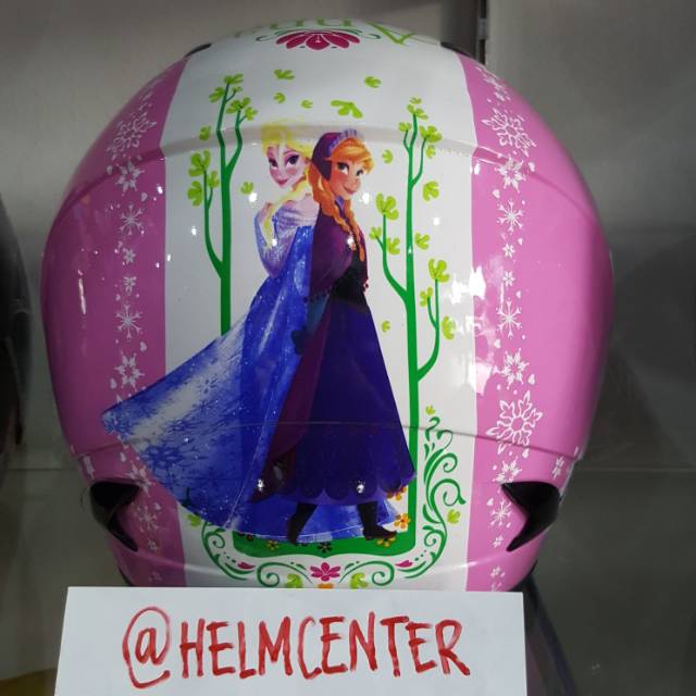 HELM ANAK MDS FROZEN PINK DISNEY OLAF