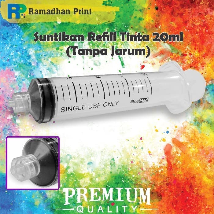 Spuid Suntikan 20ml / Spuit Suntikan 20ml / Suntikan tinta 20ml Penyedot Tinta