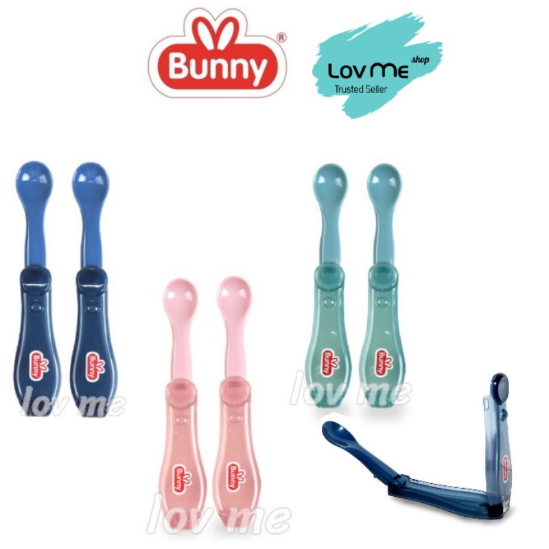 lov me❤️ Lusty Bunny Sendok Bayi Lipat -SendokAnak Travel Spoons alb1001