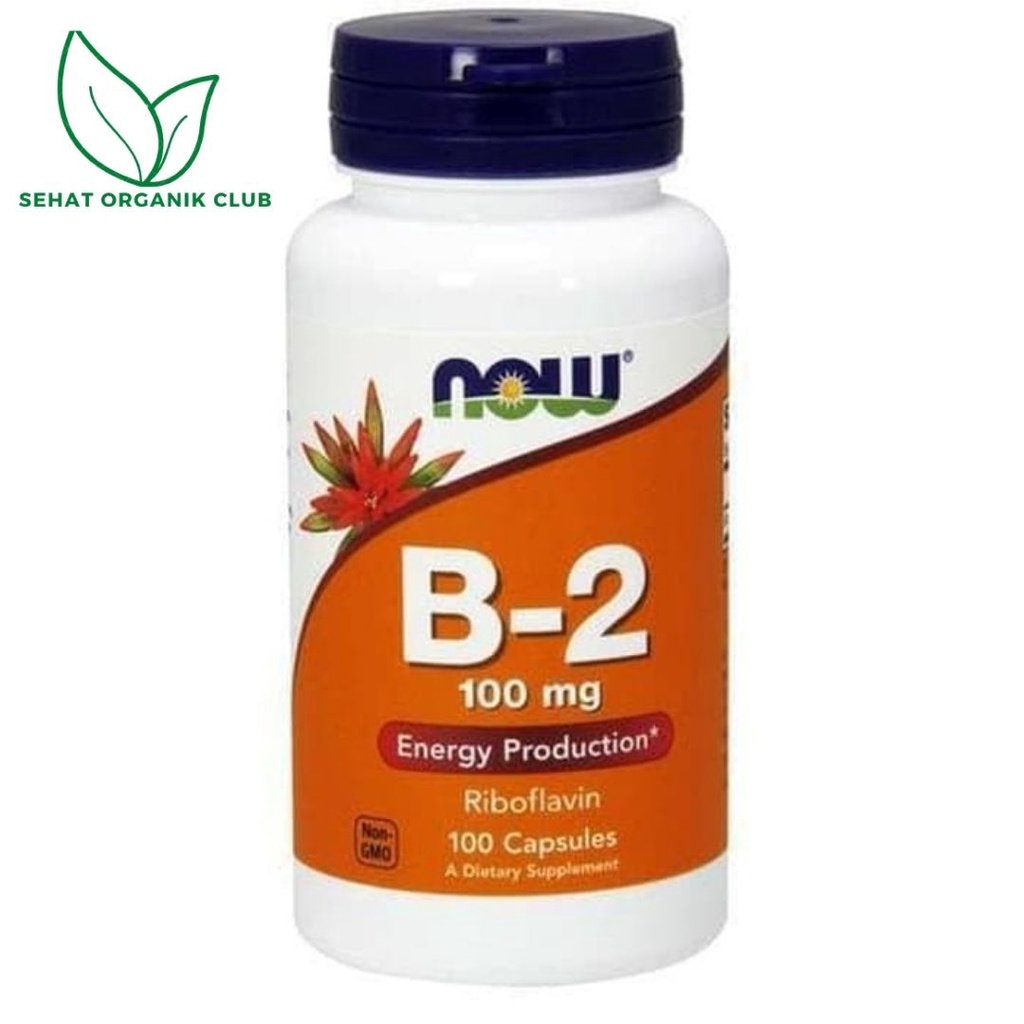 Now Foods Food B-2 100 mg 100 Caps Ori / Vitamin B2 (RIBOFLAVINE)