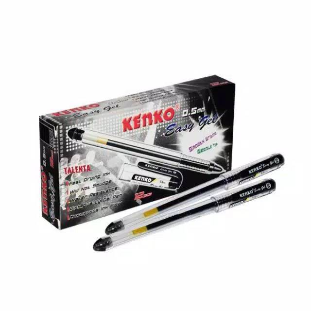 

Pulpen Kenko Easy Gel 0.5mm Tinta Hitam / BallPoint Kenko Easy Gel 1Box Isi 12Pcs