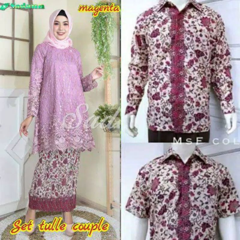 COD COUPLE TUNIK TULLE/COUPLE BATIK/COUPLE TUNANGAN