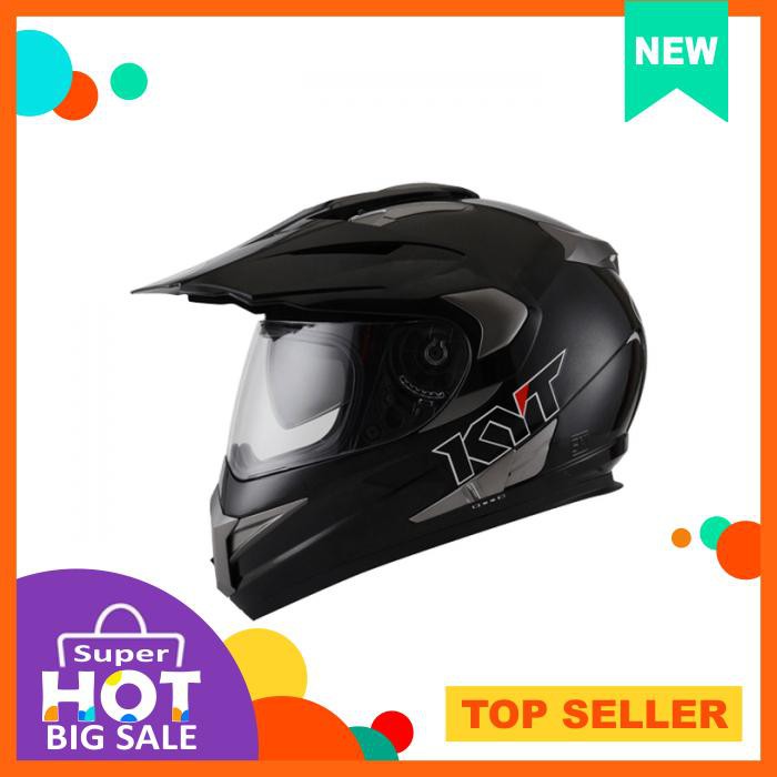 HELM KYT ENDURO SUPER MOTO CROSS VISOR SUPERMOTO BLACK SOLID