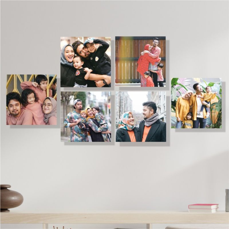 Paket Hemat 6pcs, Cetak Foto Custom + Frame Kualitas Premium Harga Minimum