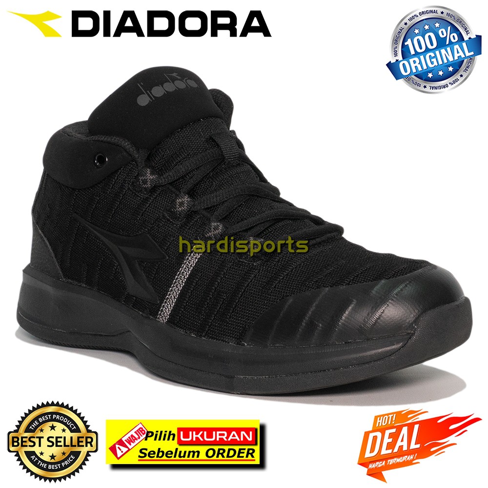 Sepatu Basket Pria Diadora Rebound DIAKB90201BK - Black