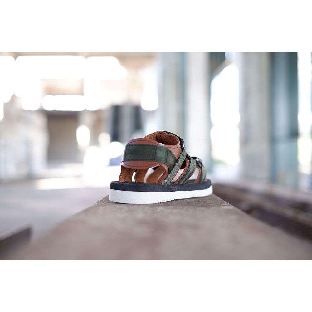 sandal pria kasual volkerfootwear / three traft olive