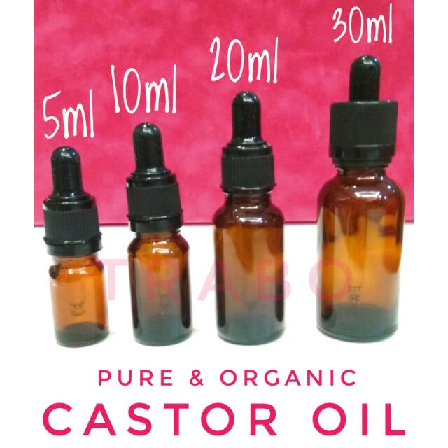 Pure & Organic Castor oil Minyak jarak 5 10 20 30 ml ricini oil carrier oil Makassar rambut kulit