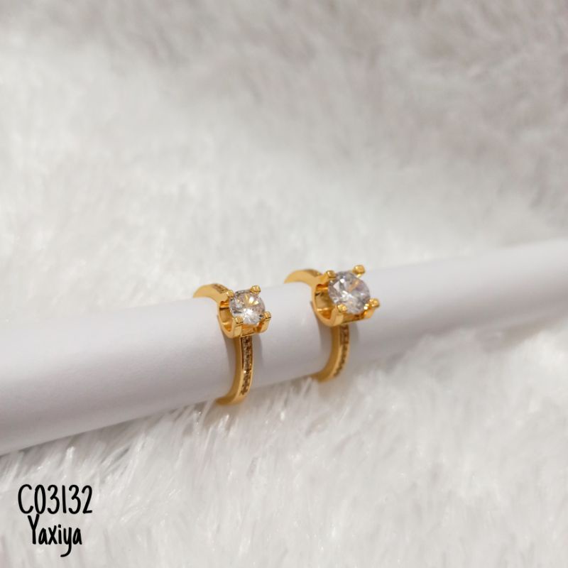 Cincin Yaxiya Batu Zircon Gold C03132