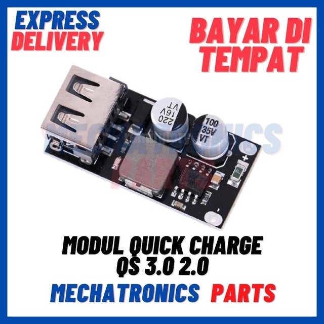 [PSU-9044] MODUL QUICK CHARGE QS 3.0 2.0 FAST CHARGING HP DARI AKI MOTOR MOBIL
