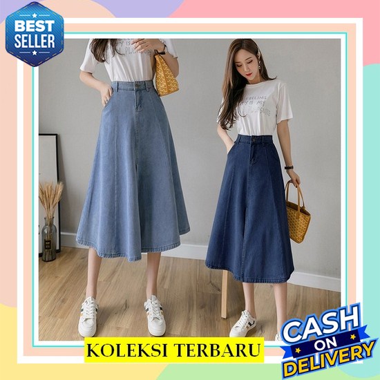 Rok Serut Linen Rempel Susun/Rok Kekinian/Bawahan Wanita Daisy Skirt Rok Ala Korea Rok Serut Duyung 