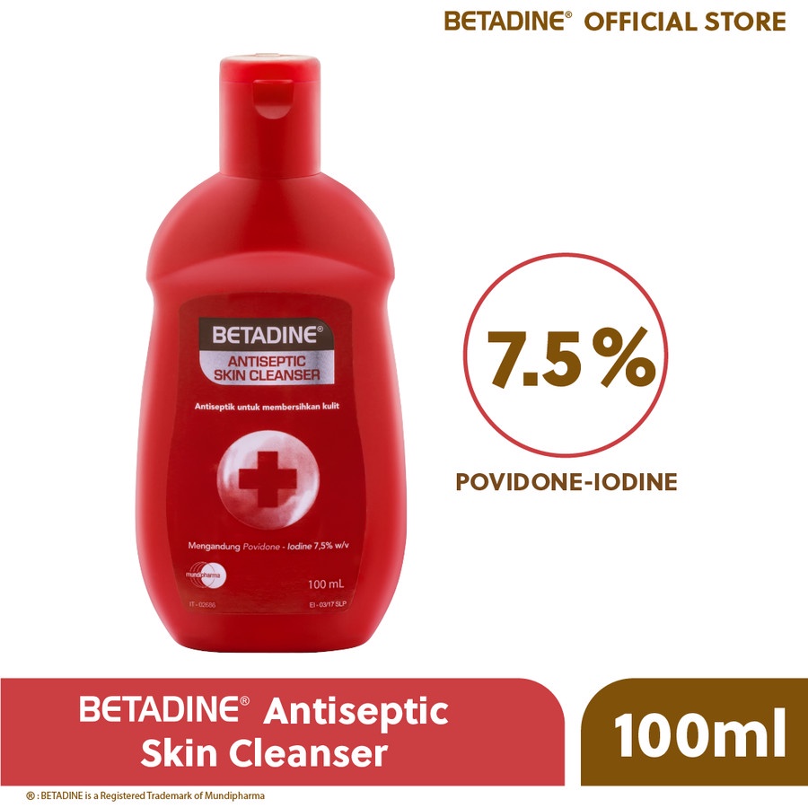 BETADINE ANTISEPTIC SKIN CLEANSER - SABUN MANDI CAIR ANTISEPTIK 100ML