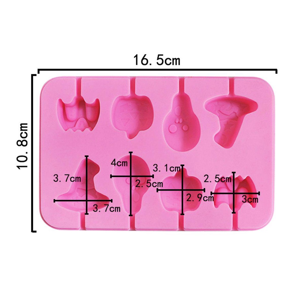 Cetakan Permen Handmade DIY Bentuk Labu Hantu Bahan Silikon