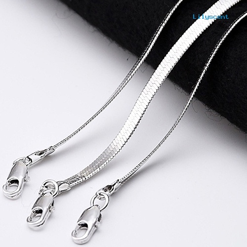 Kalung Choker Rantai Ular Lapis Silver Untuk Pria Dan Wanita