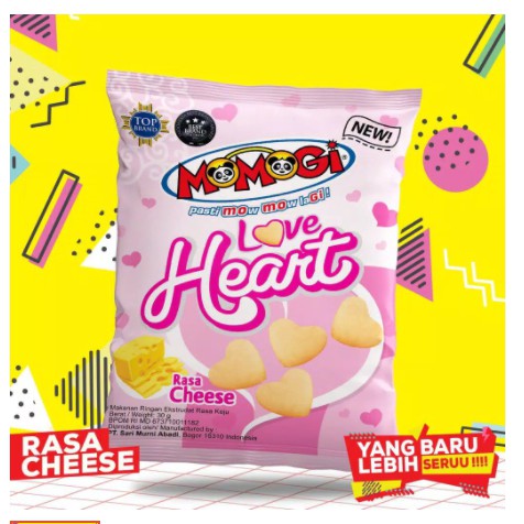 

Momogi Snack Love Heart Rasa Cheese 25g