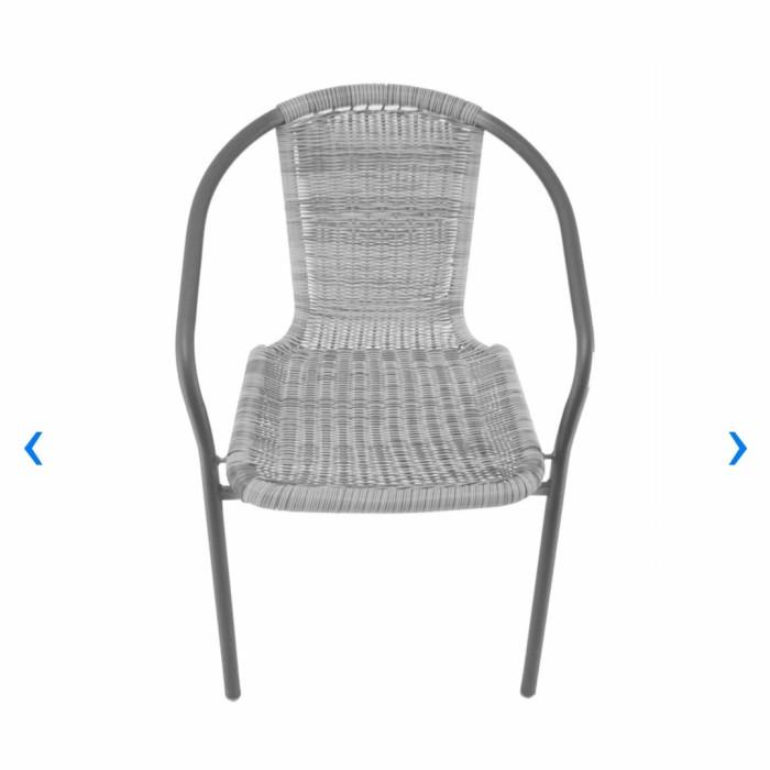 kursi teras 1 pcs/kursi taman 1 pcs/kursi besi motif rotan 1 pcs