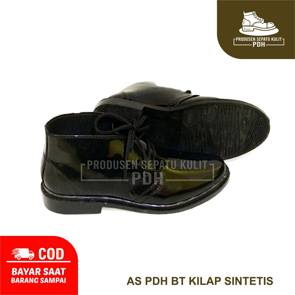 SEPATU PDH PRIA KILAP MENGKILAP SEPATU PDH TALI PRIA SEPATU KERJA KANTOR JATAH POLRI POLISI TNI SATPAM