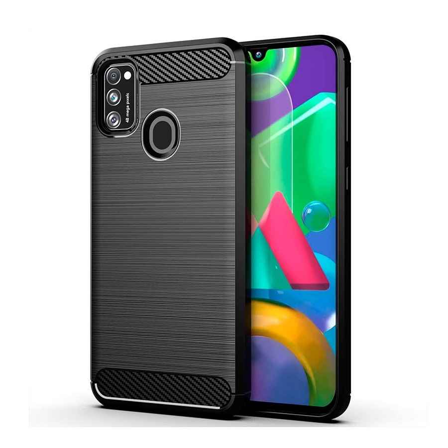 CASE SLIM FIT CARBON IPAKY SAMSUNG GALAXY M30S SAMSUNG GALAXY M21 SOFTCASE - FA