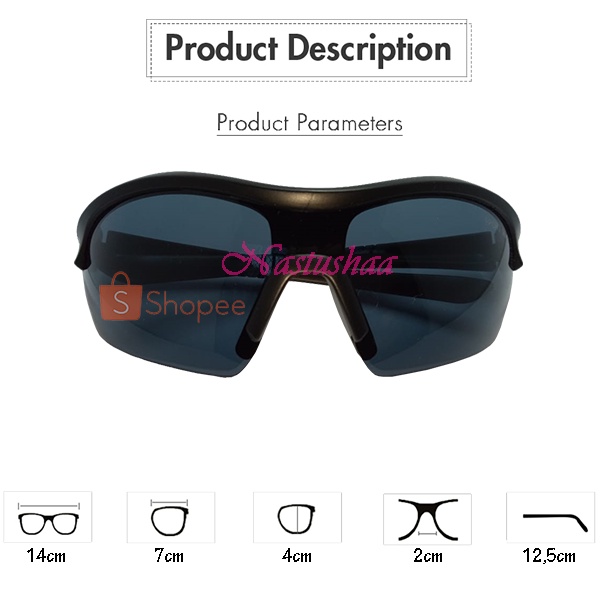 Kacamata Sport Kaca Mata Olahraga Sunglasses Uv 400 Fashion Gaya Untuk Pria dan Wanita Outdoor Unisex