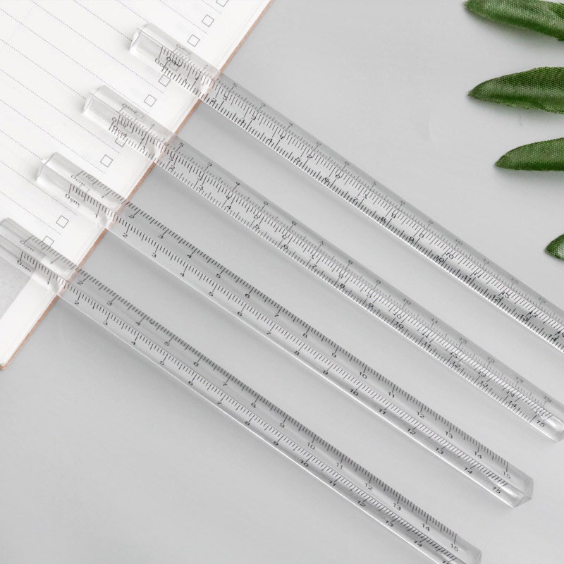 

TRIANGULAR PRISM CLEAR RULER STICK 15CM | PENGGARIS SEGITIGA