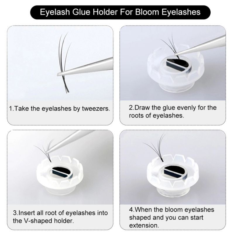 Cup Ring for Russian Heart Eyelash Extension (MINIMAL 15PCS Pembelian Single) Glue Ring Volume Cabang Tempat Lem Cincin