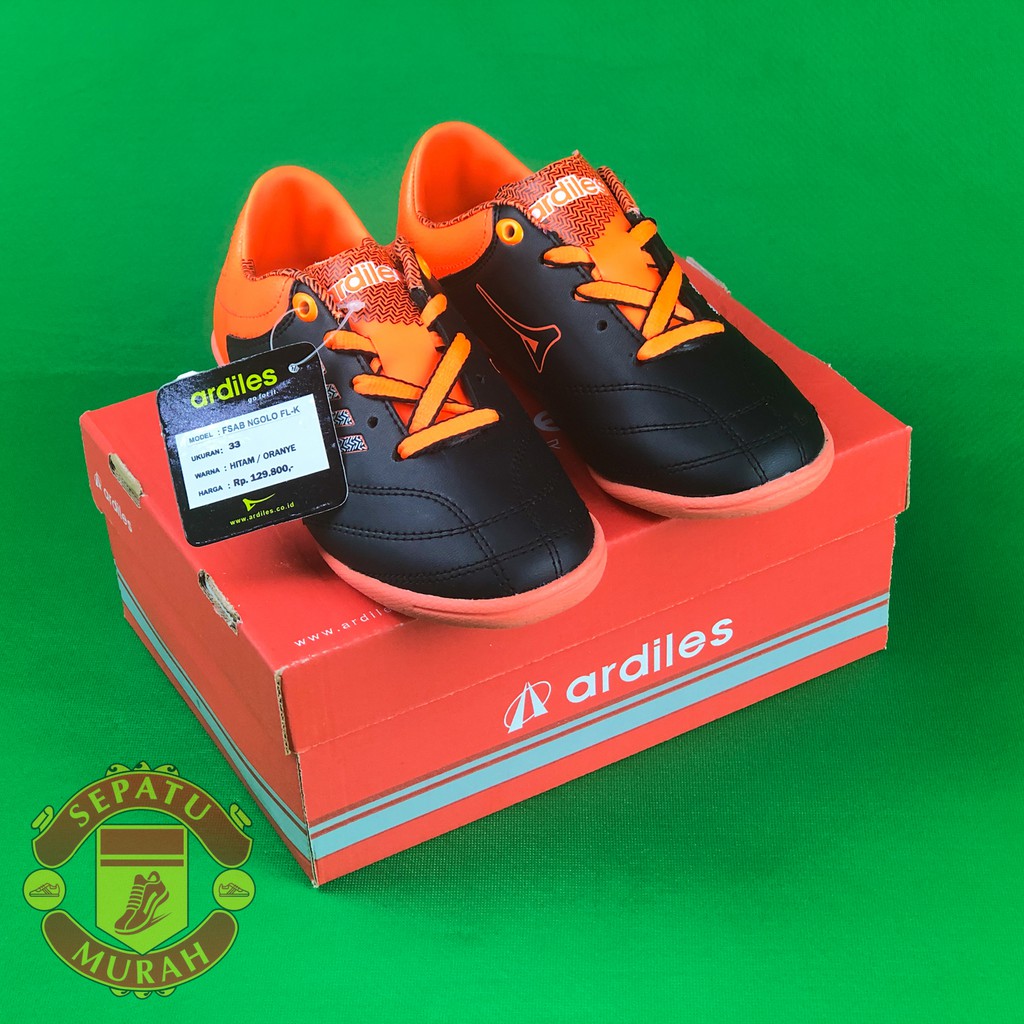 Sepatu Futsal Ardiles Ngolo - Hitam/Orange