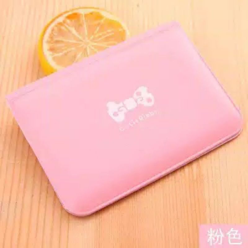 Dompet Kartu Polos Motif Mini Lucu Import Wanita Card Nama