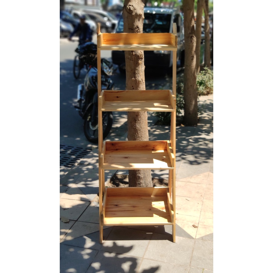 Rak Kayu Susun TERMURAH  Rak Display Kayu | Rak Susun 4 | Rak Kayu Minimalis | Rak Kayu Serbaguna | 