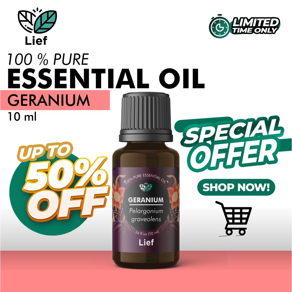 Geranium Oil - 10ml Minyak Aromatherapy Geranium - Lief Essential Oil