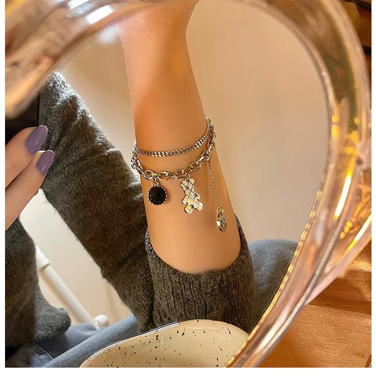 Hip hop bear gelang wanita in selebriti Internet khusus bunga desain gaya dingin kepribadian sederha