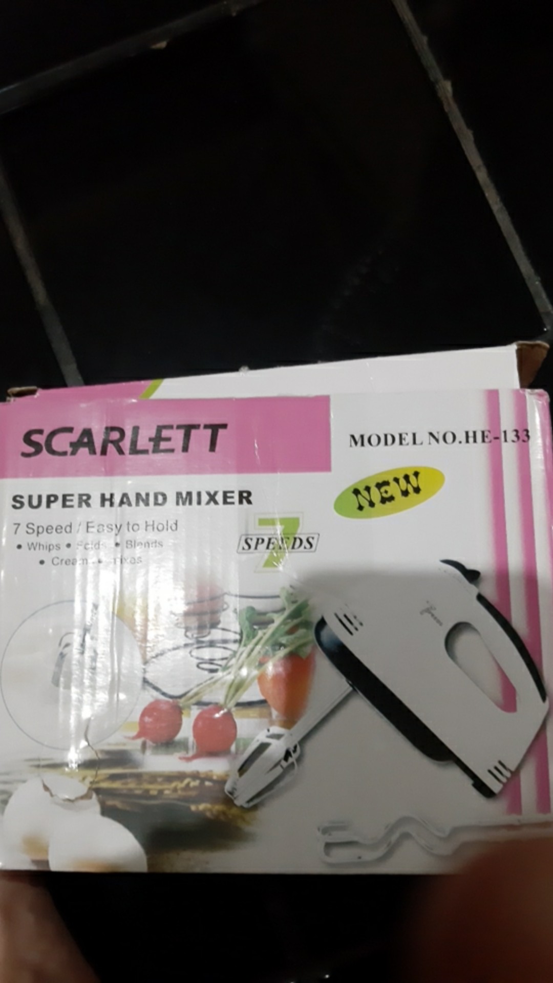 Scarlett Mixer Tangan 7 Kecepatan 100w He-133 Alat Dapur