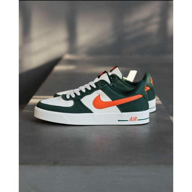 Sepatu nike air force 1 white green orange