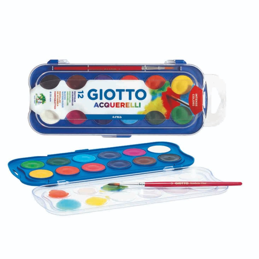 

Giotto Acquerelli Watercolor 12 Warna / Cat Air Giotto 30mm